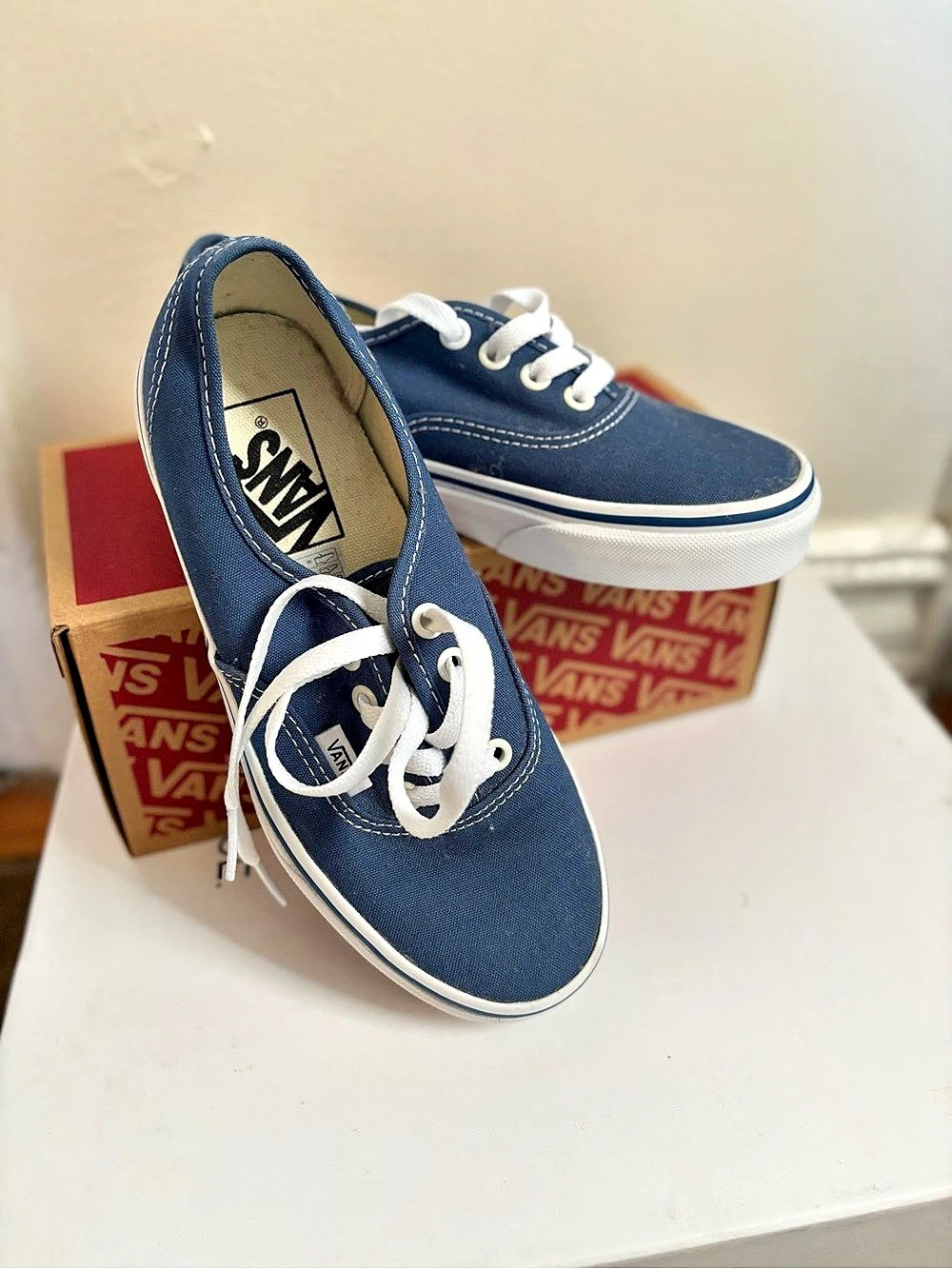 Vans Authentic Blue & White Sneakers
